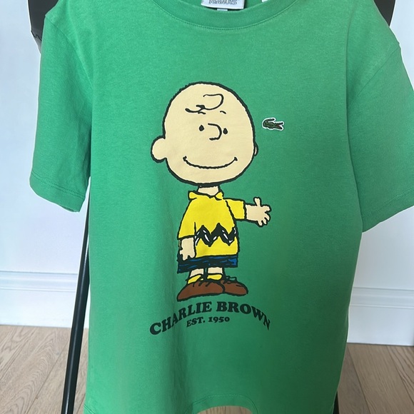 LACOSTExPeanuts limited edition Charlie Brown tshirt - Picture 2 of 6